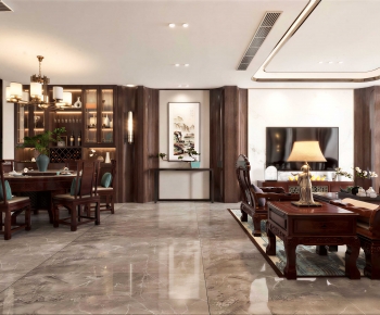 New Chinese Style Dining Room-ID:910599261