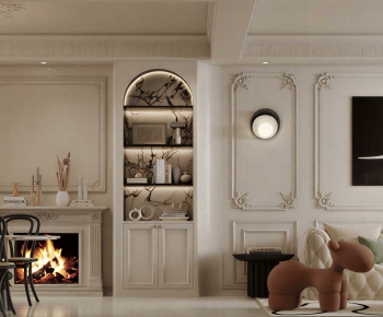 French Style A Living Room-ID:520389082