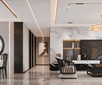 New Chinese Style A Living Room-ID:218142993