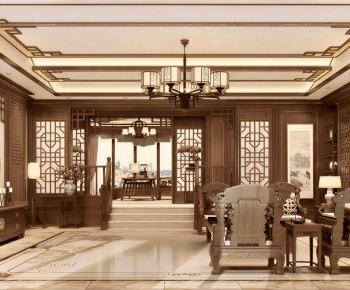 Chinese Style A Living Room-ID:627360394