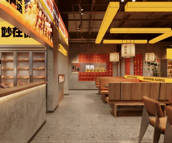 Industrial Style Barbecue Restaurant-ID:153815983