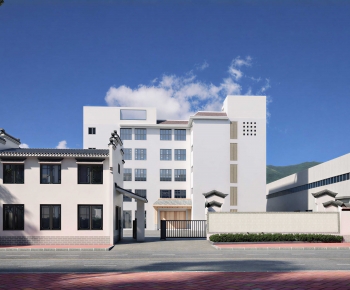 New Chinese Style School Building-ID:491383084