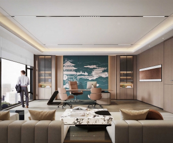 New Chinese Style Manager's Office-ID:579313046