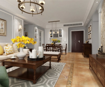 American Style A Living Room-ID:727705967