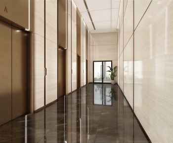 Modern Office Elevator Hall-ID:584532986