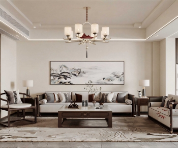 New Chinese Style A Living Room-ID:168809987
