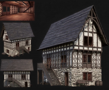 European Style Building Appearance-ID:734664929