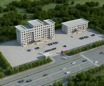 Modern Architectural Bird's-eye View Planning-ID:308923017