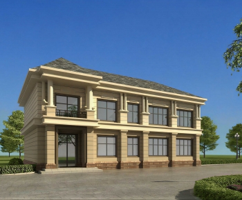 Simple European Style Detached Villa-ID:621059895