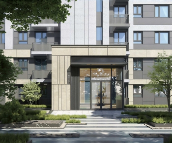 Modern Facade Element-ID:711479286