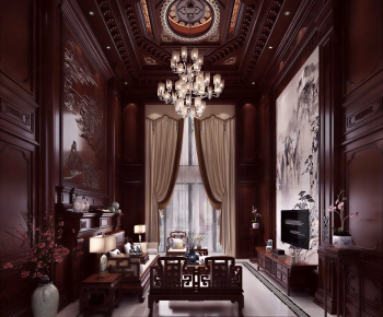 Chinese Style A Living Room-ID:407036076