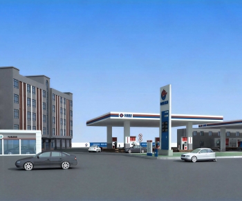 Modern Gas Station-ID:552083972