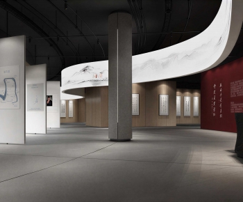 New Chinese Style Exhibition Hall-ID:555749891