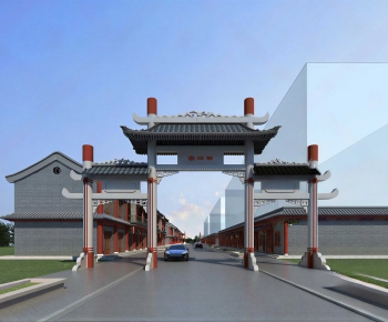 New Chinese Style Decorated Archway-ID:581965929