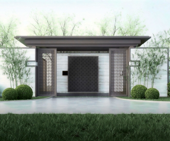 New Chinese Style Facade Element-ID:758871089