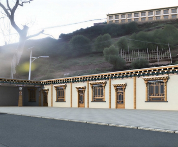 Chinese Style Building Appearance-ID:726049905