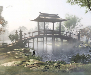 Chinese Style Bridge-ID:669574026