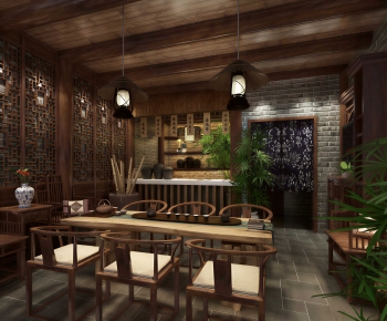 New Chinese Style Teahouse Tea House-ID:872771987
