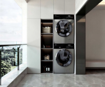 Modern Balcony Laundry Room-ID:998452901