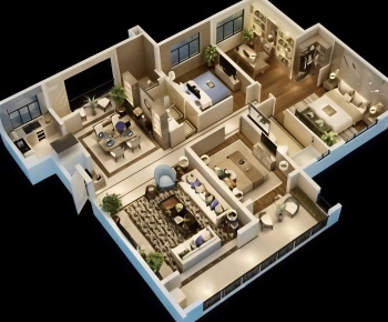 Modern A Bird's-eye View Of Home Decoration-ID:740057952