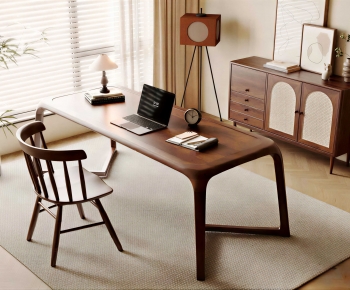 Modern Computer Desk And Chair-ID:338613999