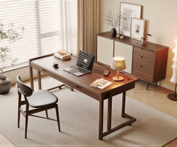 Modern Computer Desk And Chair-ID:475740914