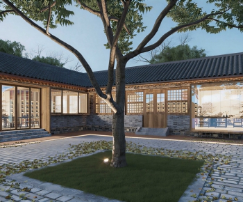 New Chinese Style Courtyard/landscape-ID:438278914