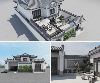 New Chinese Style Residential Building-ID:258997922