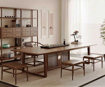 New Chinese Style Tea Tables And Chairs-ID:134460987