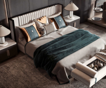 New Chinese Style Double Bed-ID:614861016
