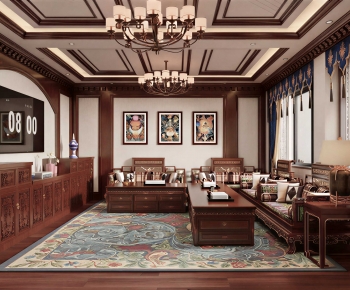 Chinese Style A Living Room-ID:594732057
