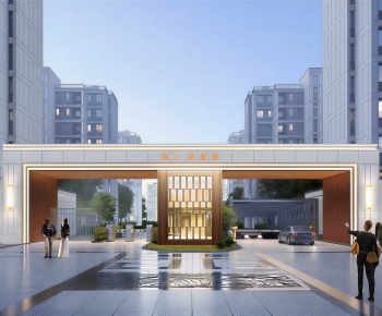 Modern Facade Element-ID:954478034