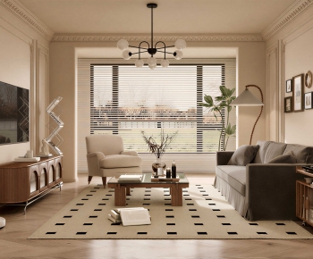 French Style A Living Room-ID:698833945