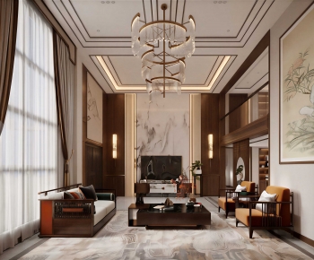 New Chinese Style A Living Room-ID:571762087