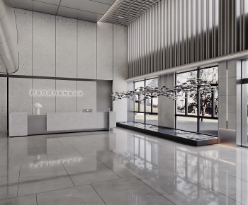 Modern Office Reception Desk-ID:491851095