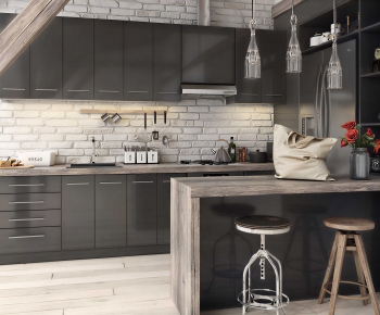 Industrial Style Open Kitchen-ID:761585951
