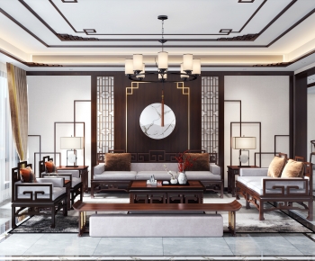New Chinese Style A Living Room-ID:312783002