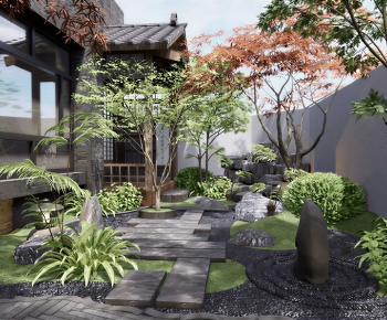 New Chinese Style Courtyard/landscape-ID:397622118