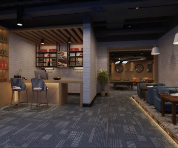 Industrial Style Billiard Room-ID:411315923