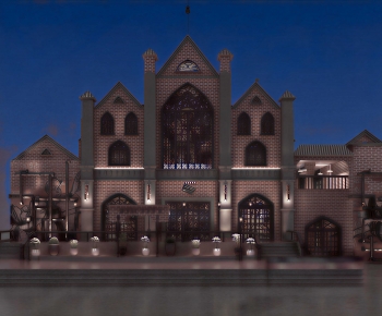 European Style Appearance Of Commercial Building-ID:897094014