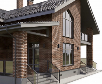 Simple European Style Detached Villa-ID:126883037