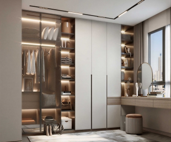 Modern Clothes Storage Area-ID:580985075