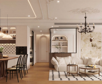 French Style A Living Room-ID:713438998