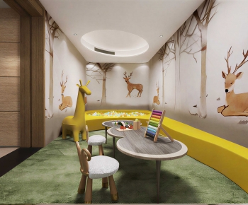 Modern Children's Room Activity Room-ID:555298091