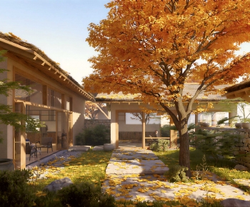 Japanese Style Courtyard/landscape-ID:180933955
