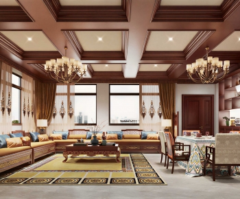 New Chinese Style A Living Room-ID:291507967