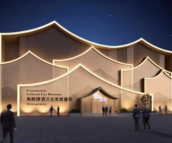 New Chinese Style Facade Element-ID:355411059