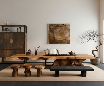 Wabi-sabi Style Tea House-ID:366877089