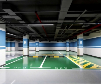 Modern Underground Parking Lot-ID:928829919