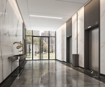 Modern Office Elevator Hall-ID:855371006